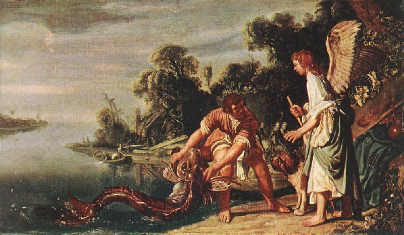 LASTMAN, Pieter Pietersz. The Angel and Tobias with the Fish g China oil painting art